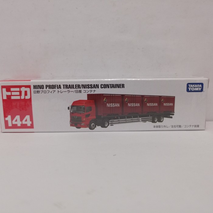 Tomica No 144 Hino profia truck trailer miniatur mobil truk kontainer