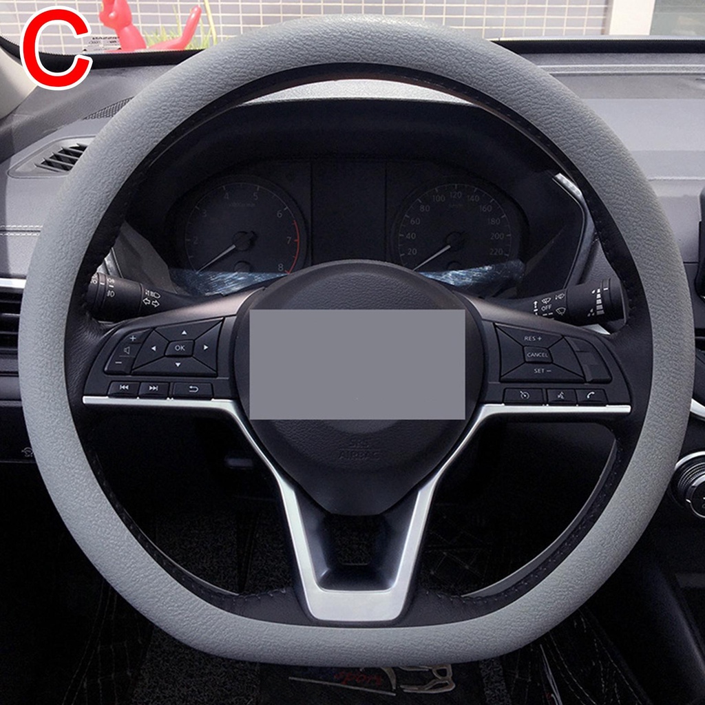 Universal Car Steering Wheel Silicone Cover Lembut Tahan Aus Non-slip Setir Pelindung Case Aksesoris Mobil