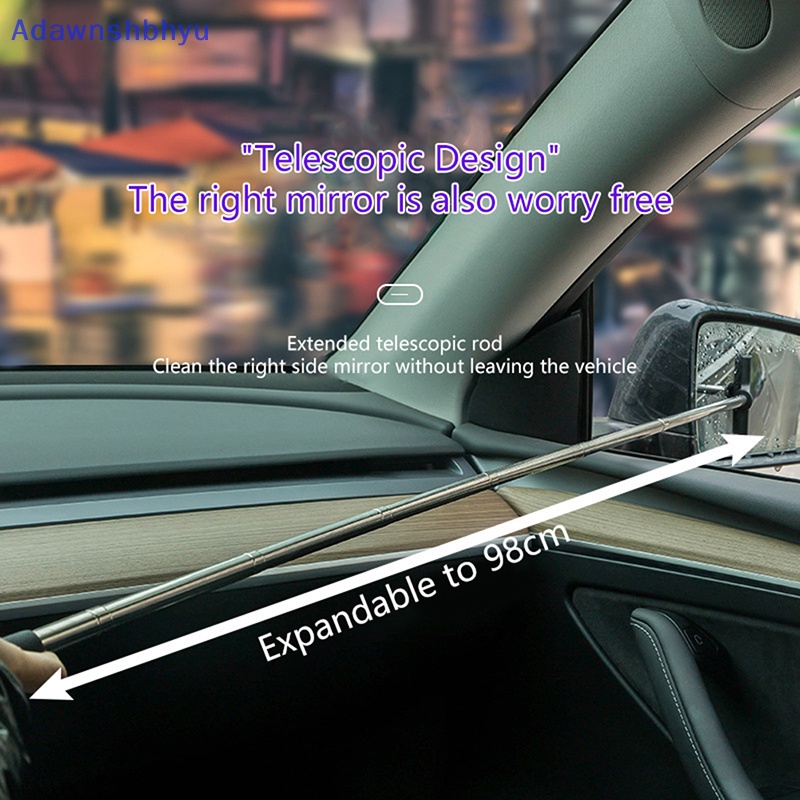 Adhyu Wiper Kaca Spion Mobil Telescopic Mirror Squeegee Cleaner Alat Sikat Kaca ID