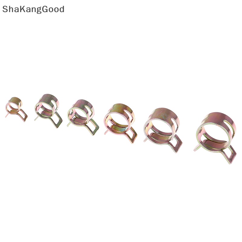 Selip 10pcs 6-15mm spring clip vacuum fuel oil Selang Garis air tube band clamp 6ukuran  Skk