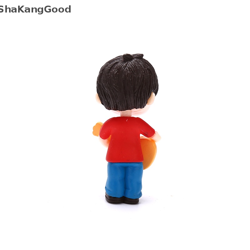 Patung Pasangan Lucu Selip Set Taman Dekorasi Rumah Miniatur Kerajinan Ornamen Gitar SKK