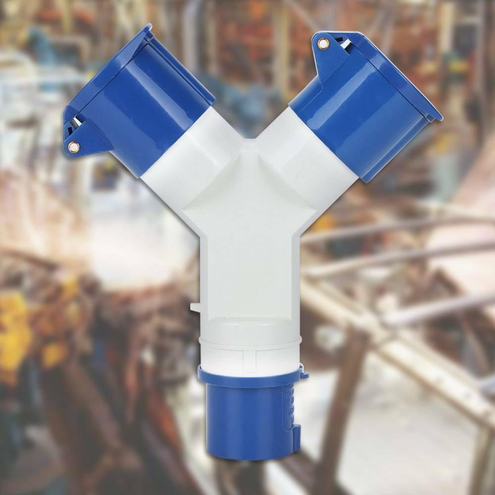 Populer Hook Up Adaptor Camping Listrik 2arah One In Two 16A Y Konektor