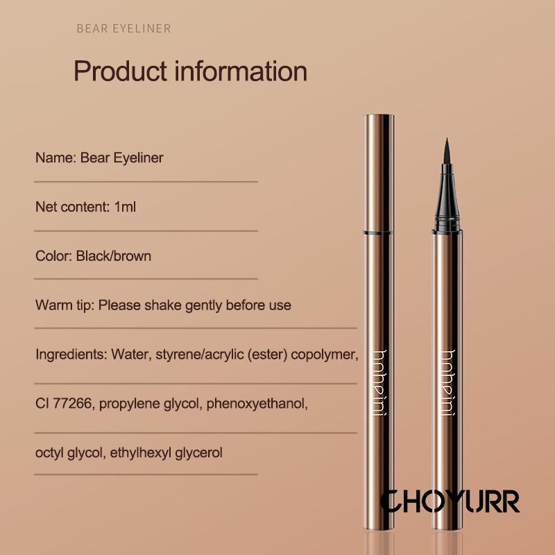 【COD】Bobeini Eyeliner Long Lasting Tahan Air Tidak Luntur Tahan Lama Pena Eyeliner Anti bengkak-CH