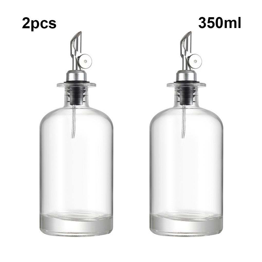 2buah Botol Minyak Kaca Anti Bocor Dapat Digunakan Kembali Gaya Sederhana Rumah Dapur Cuka Dispenser Wadah Aksesoris