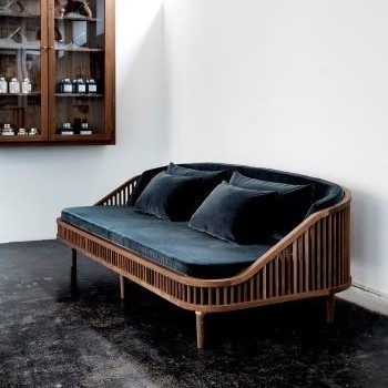 bangku sofa kayu jati jari jari, sofa minimalis,
