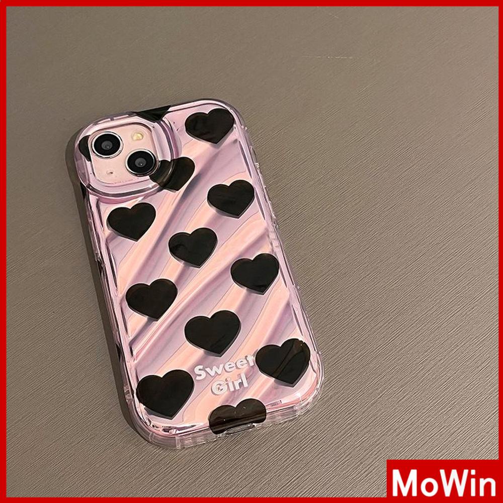 For iPhone 14 Pro Max iPhone Case Laser Reflective Clear Case TPU Soft Shell Airbag Shockproof Black Heart Compatible with iPhone 13 Pro max 12 Pro Max 11 xr xs max 7Plus 8Plus