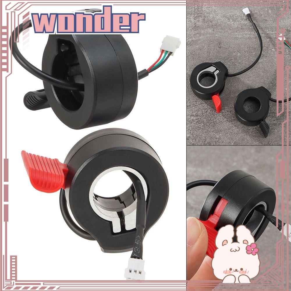 Wonder Finger Thumb Throttle Hitam/Merah Untuk Bafang BBSHD 130X Konektor Tahan Air