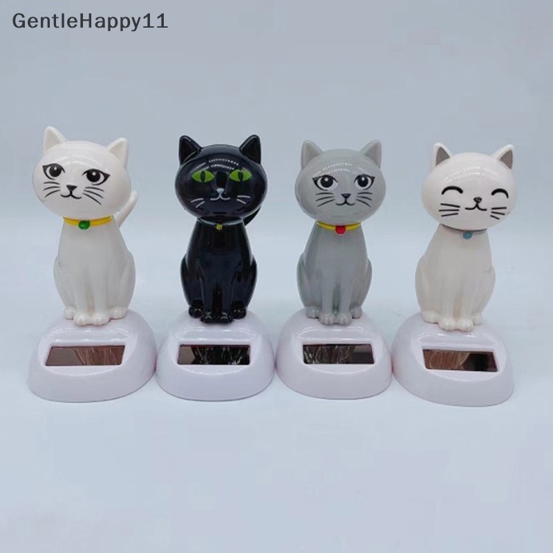 Gentlehappy Solar Dancing Mainan Patung Kucing Tenaga Surya Figurine Meja Mobil Dekorasi Kantor id