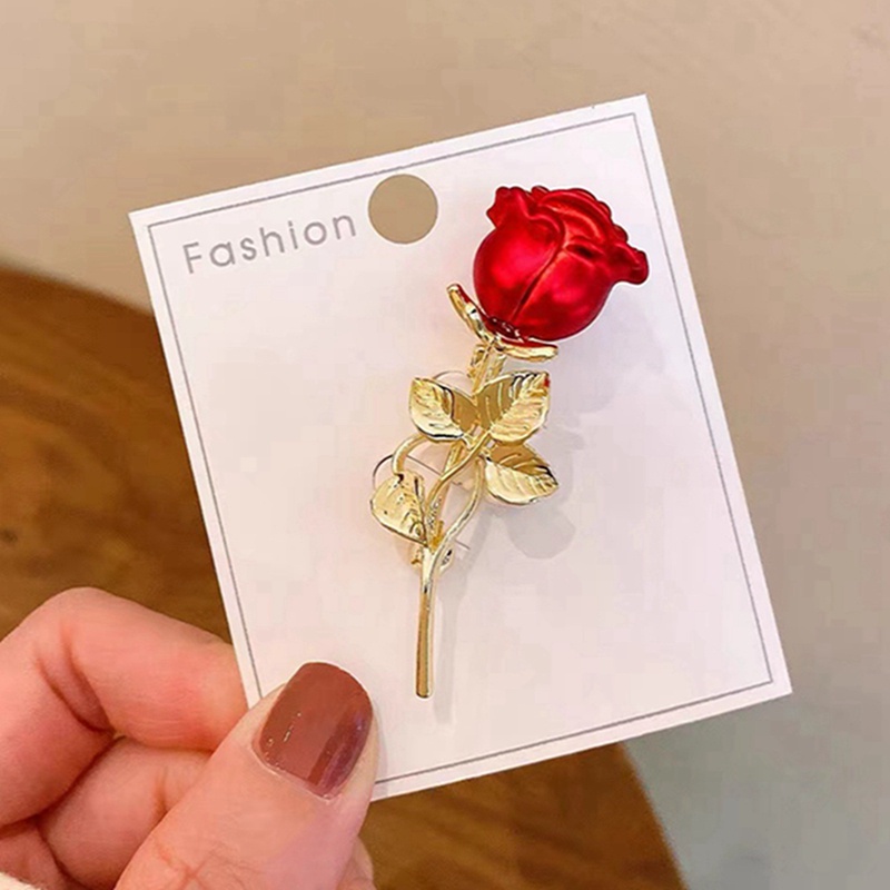 Bros Mawar Tulip Untuk Wanita Desain Bagus Elegan Korsase Fashion Brooch Pin Dress Mewah Zirkon Perhiasan Aksesoris Hadiah Pesta