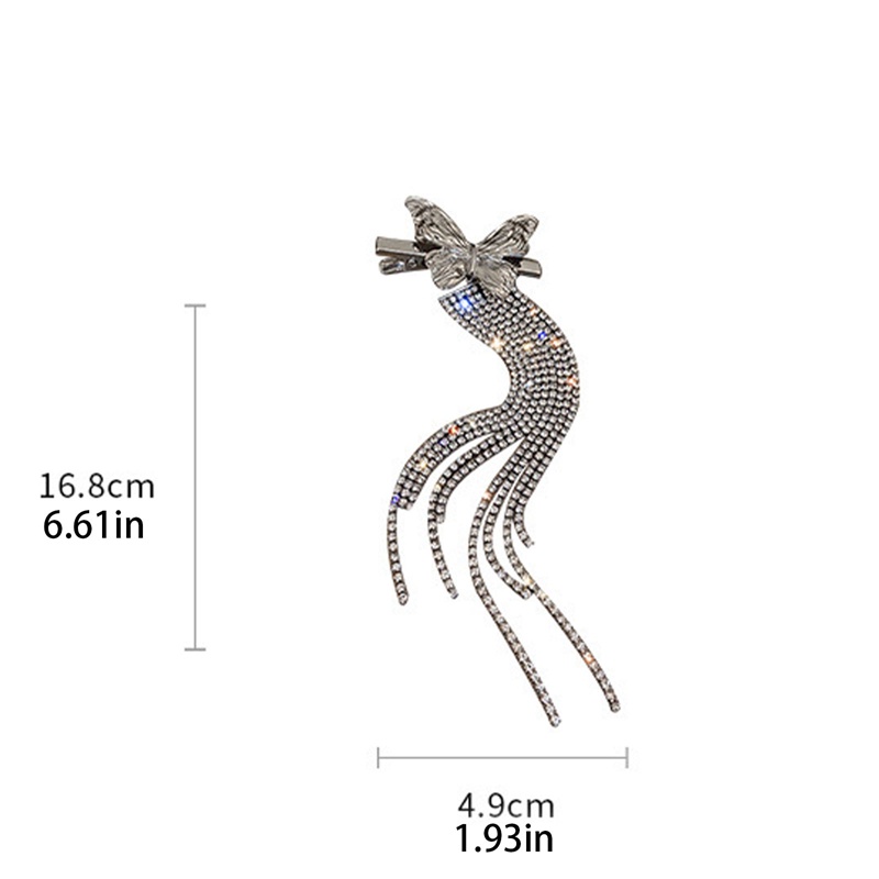 Ins Fashion Kupu-Kupu Rumbai Jepit Rambut Duckbill Klip Perempuan Pasang Rusak Rambut Poni Klip Kepribadian Aksesoris Rambut Super Panjang