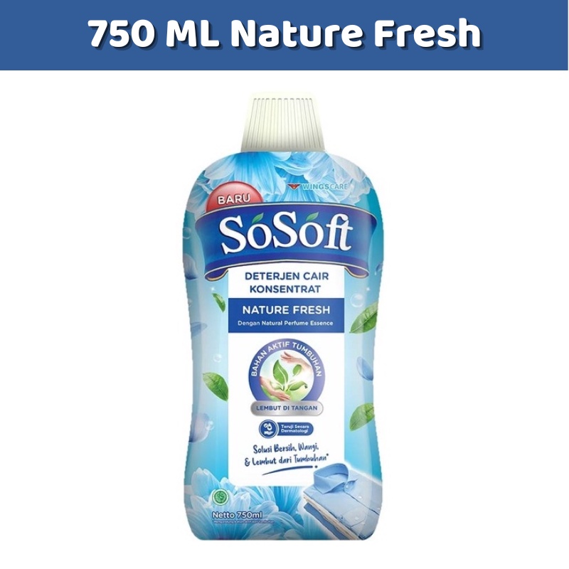 SoSoft Liquid Detergent Cair Botol 750ml