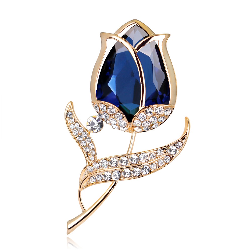 [FRA] Bros Berlian Imitasi Bunga Tulip Bros Kaca