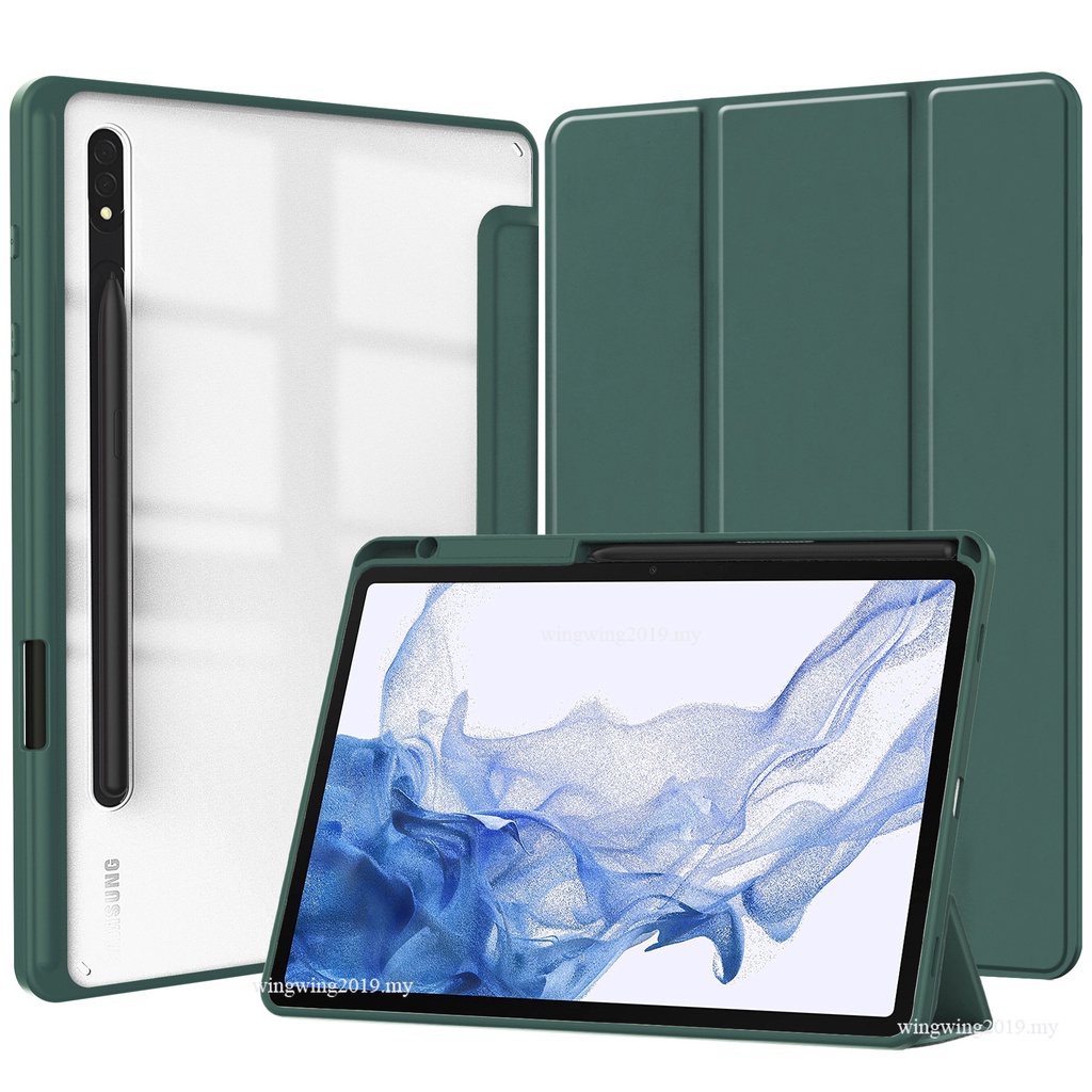 Hybrid Slim Case Untuk Samsung Galaxy Tab S8/Tab S7 11inch Shockproof Cover Auto Wake/Sleep