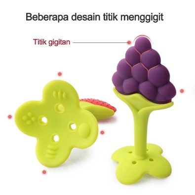 BAJ Teether Bayi Bentuk Buah Mainan Gigitan Bayi Bahan Silikon BPA Free SS238