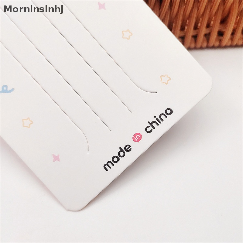 Mornin 50pcs Bunny Star Display Kartu Untuk Kabel Rambut Hairpin Handmade DIY Perhiasan Paket Karton Klip Rambut Kerajinan Putih Hang Tag Card id