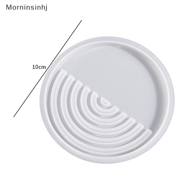 Mornin Half Moon Round Striped Silicone Mold Cetakan Tatakan Gelas Kopi Untuk Kerajinan DIY id