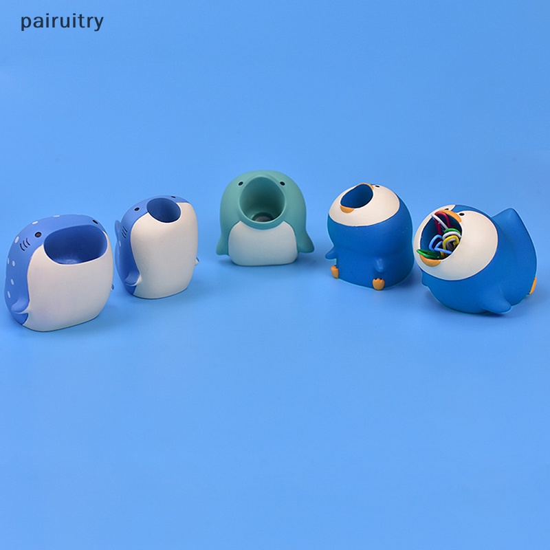 Prt Hiu Kecil Single Pen Pen Holder Siswa Kreatif Desktop Pen Holder Ornamen Desktop Sekolah Lucu Ornamen Tekan Pen Penyimpanan PRT