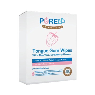 PUREBB Baby Tongue Gum 20's Wipes - Tisu Basah Gusi &amp; Lidah Bayi