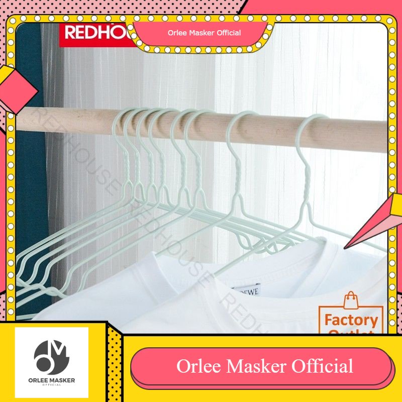 Hanger Korea Kekinian 42cm Super Tebal 1 pak (isi 10 pcs) warna Estetik Lentur Tidak Berkarat