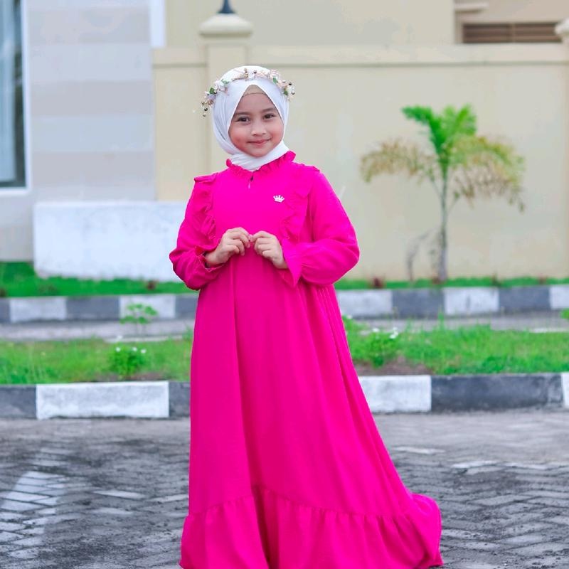 ZASKIYA- GAMIS TASYA ANAK PEREMPUAN BAHAN CREPE