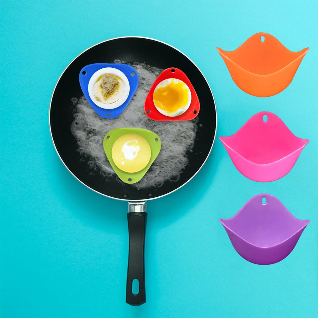 Egg Poacher Silicone Poaching Cup Washable Reusable Dining Bar Hotel Bakery Restoran Dapur Pan Maker Cetakan Masak