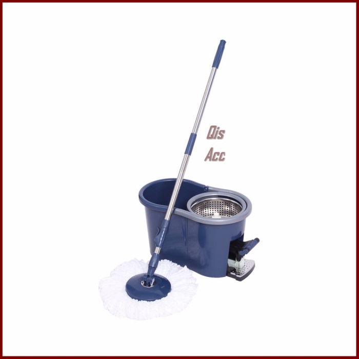 PROCLEAN Spin Mop / Twist Mop / Alat Pel Lantai Putar Set - Biru