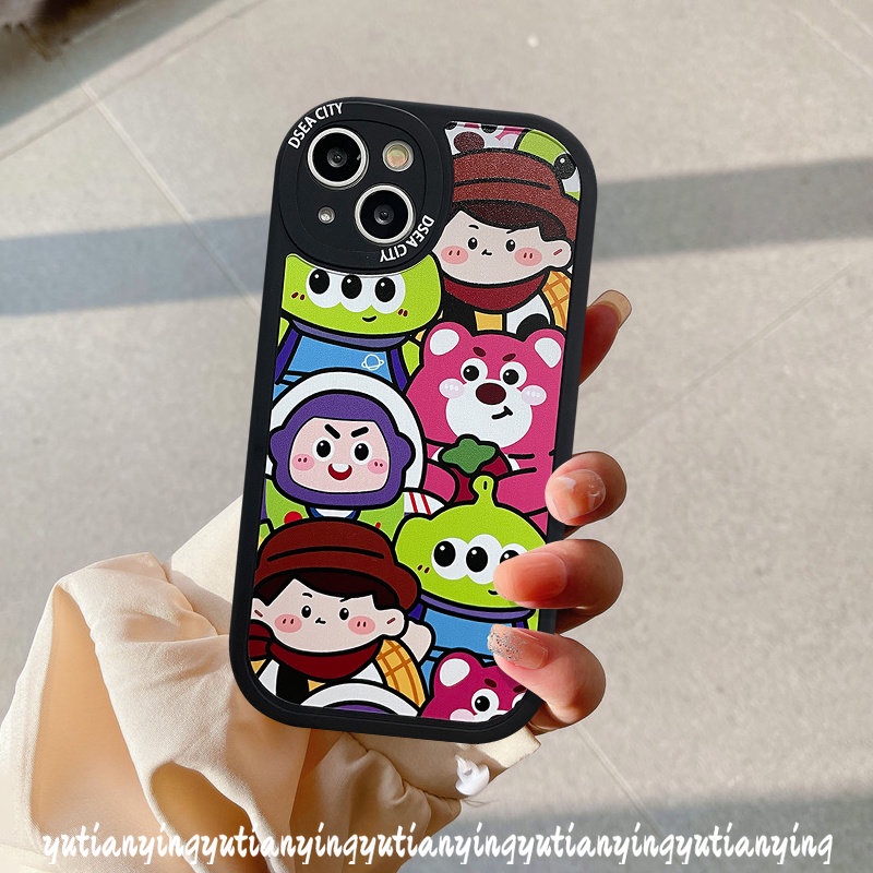 Lovely Disney Friends Kartun Case Untuk Oppo A17 A57 2022 A77 A54 A77S A17K A7 A5s A12 A15 A15s A35 A53 A33 2020 Beruang Strawberry Lucu Winnie the Pooh Tigger Piglet Manyo Soft Cover