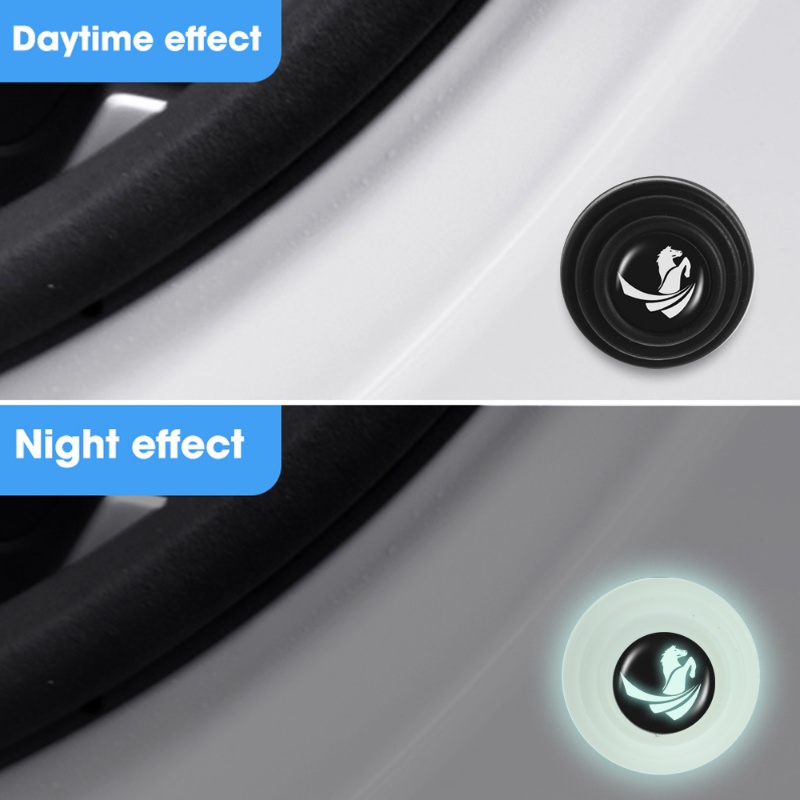 1pc Universal Peredam Kejut Pintu Mobil Anti-Tabrakan Gasket Silikon Luminous Peredam Suara Pad Bumper Cushion Aksesoris Mobil