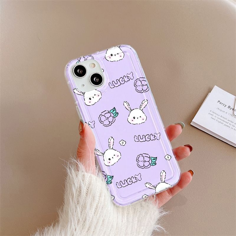 Lucky Bunny Case Untuk Samsung A12 A10 A10S A14 A13 A11 A31 EU A51 A52 A52S A50 A50S A30S A32 A33 A03 A22 A23 A71 A73 A02 A03 S22 S23 Plus Ultra FE Airbag Shockproof Cover