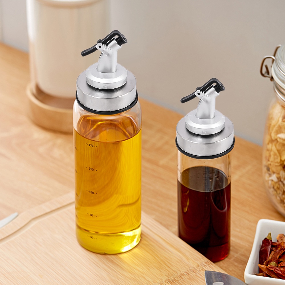 Seal Food Grade Anti Bocor Rubber Lock Nozzle/Botol Bumbu Dapur Alat BBQ/Seasoning Wine Vinegar Liquor Dispenser Nozzle/Stopper Botol Minyak Tipe Tekan Kreatif