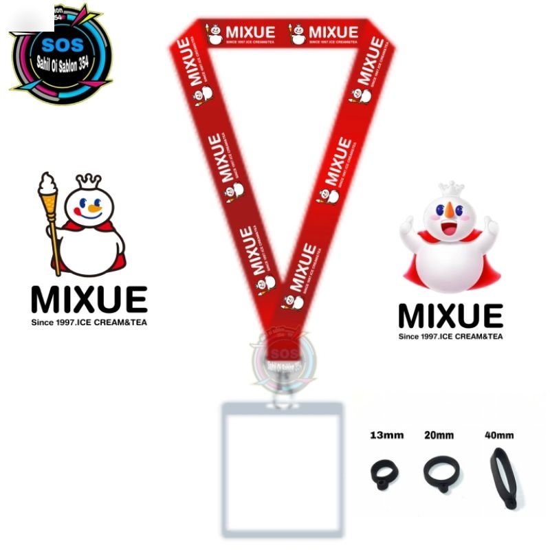

TALI LANYARD MIXUE ICE CREAM &TEA GANTUNGAN KUNCI/GANTUNGAN ID CARD/gantungan hp murah Best seller COD