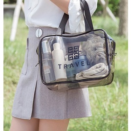 BAJ Tas Kosmetik Pouch Travel Transparant Make Up Bag Dompet Kosmetik Waterproof Pouch Kosmetik Transparant Travel SS245