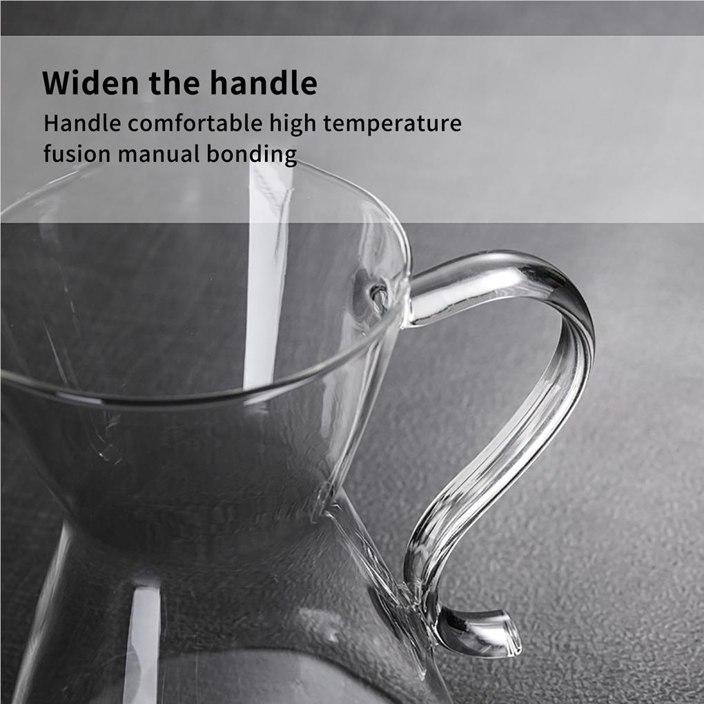 Teko Kopi Kaca 500ml Dengan Filter Stainless Steel Coffee Dripper Pot Untuk Rumah Kantor