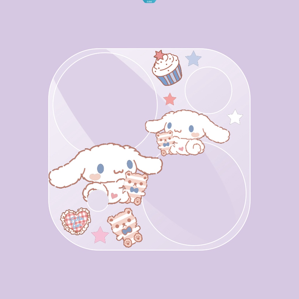 Sanrio Kartun Masker Belakang Full Transparan Kuromi My Melody HelloKitty Kawaii Phone Rear Mirror Sticker Untuk IPhone [ZK]