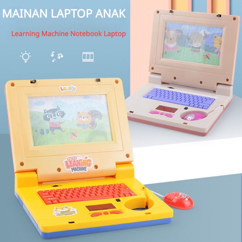 【COD】Mainan Laptop Anak Alat Bantu Belajar Learning Machine Notebook Laptop Mainan Edukasi Anak Laptop