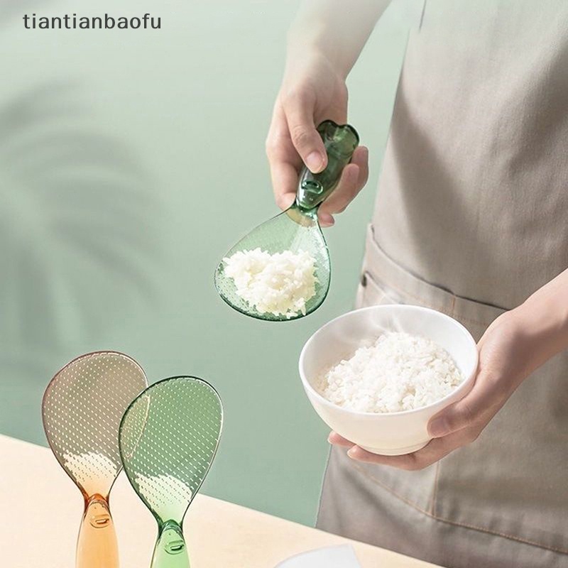 [tiantianbaofu] Standing Rice Spoon Non Stick PP Bahan Rice Cooking Scoop Dapur Alat Makan Aksesoris Butik