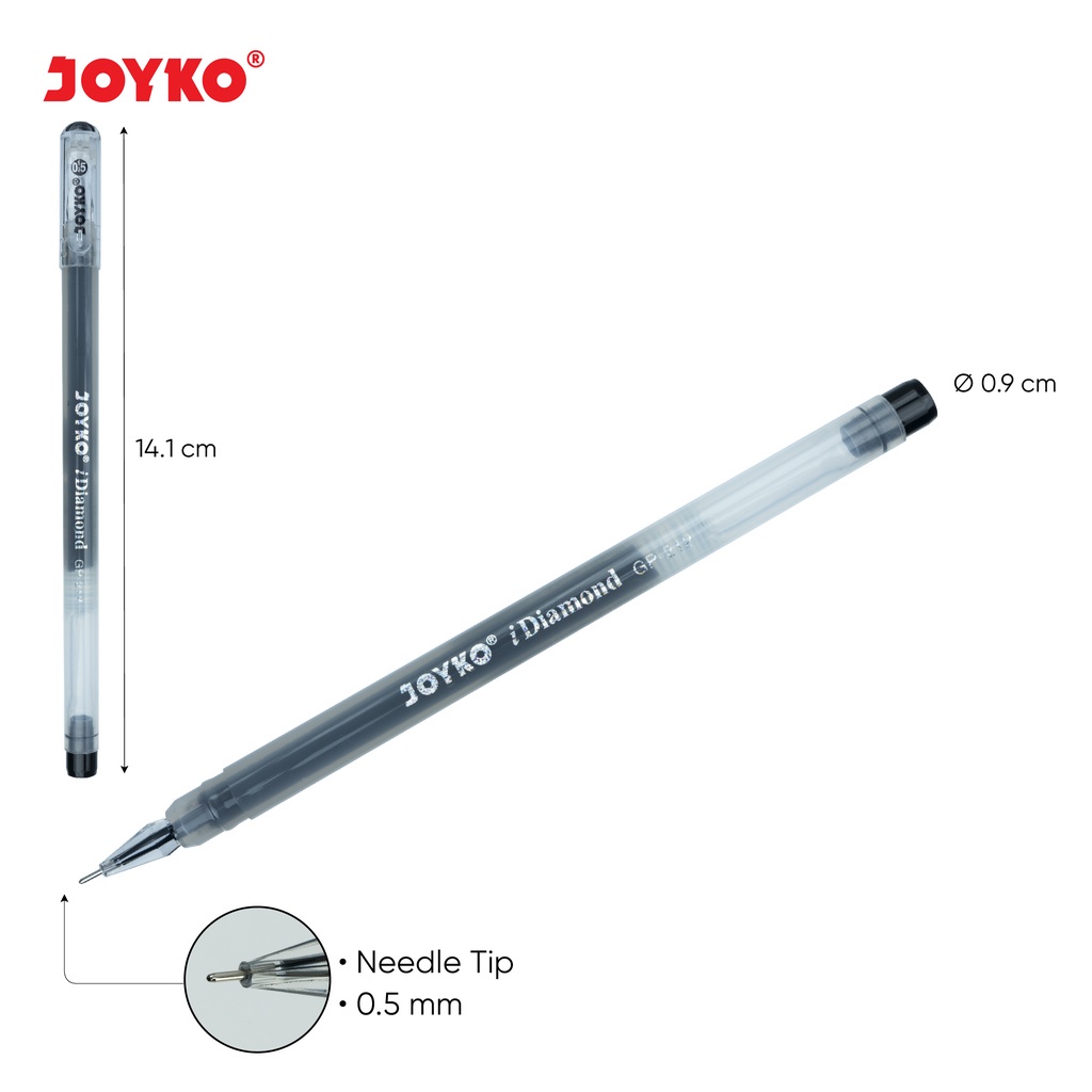 IDOLAKU Pulpen Joyko GP 212 Set 3 Hitam ( Isi 3 Pcs)