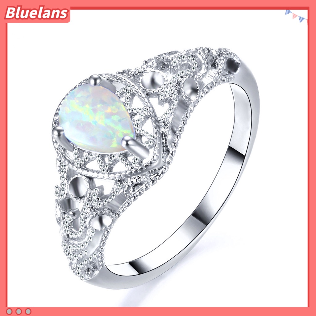 [BLS] Cincin Kawin Glitter Kepribadian Hadiah Valentine Warna-Warni Cubic Zirconia Temperamen Bertatahkan Berlian Imitasi Aesthetic Ring Perhiasan Aksesoris