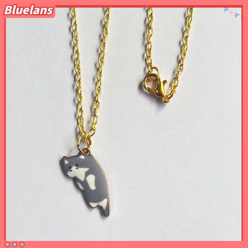 [BLS] Wanita Kalung Elegan Gantung Cantik Anti Gores Kokoh Pakaian Sehari-Hari Alloy Kucing Lucu Rantai Kalung Perhiasan Aksesori