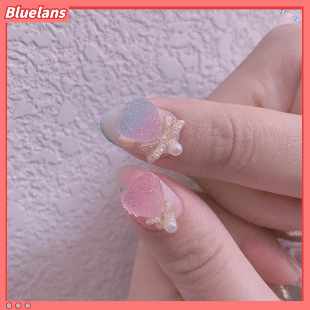 [BLM] 10pcs Dekorasi Kuku Hati Indah DIY Perhiasan Nail Art Clay Lembut Fondant Bintang Untuk Wanita