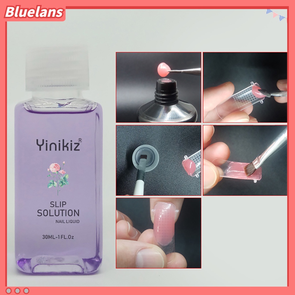 [BLM] Nail Gel Tahan Lama Alat Makeup Lem Gel Extension Kuku Cair Ungu Untuk Pesta