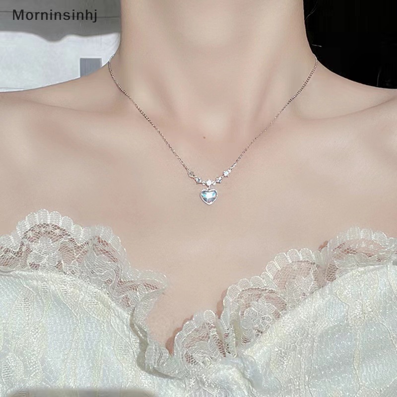 Mornin Kualitas Tinggi Liontin Hati Kalung Fashion High-end Temperamen Fantastis Rantai Tulang Selangka Liontin Untuk Wanita Hadiah Ulang Tahun id