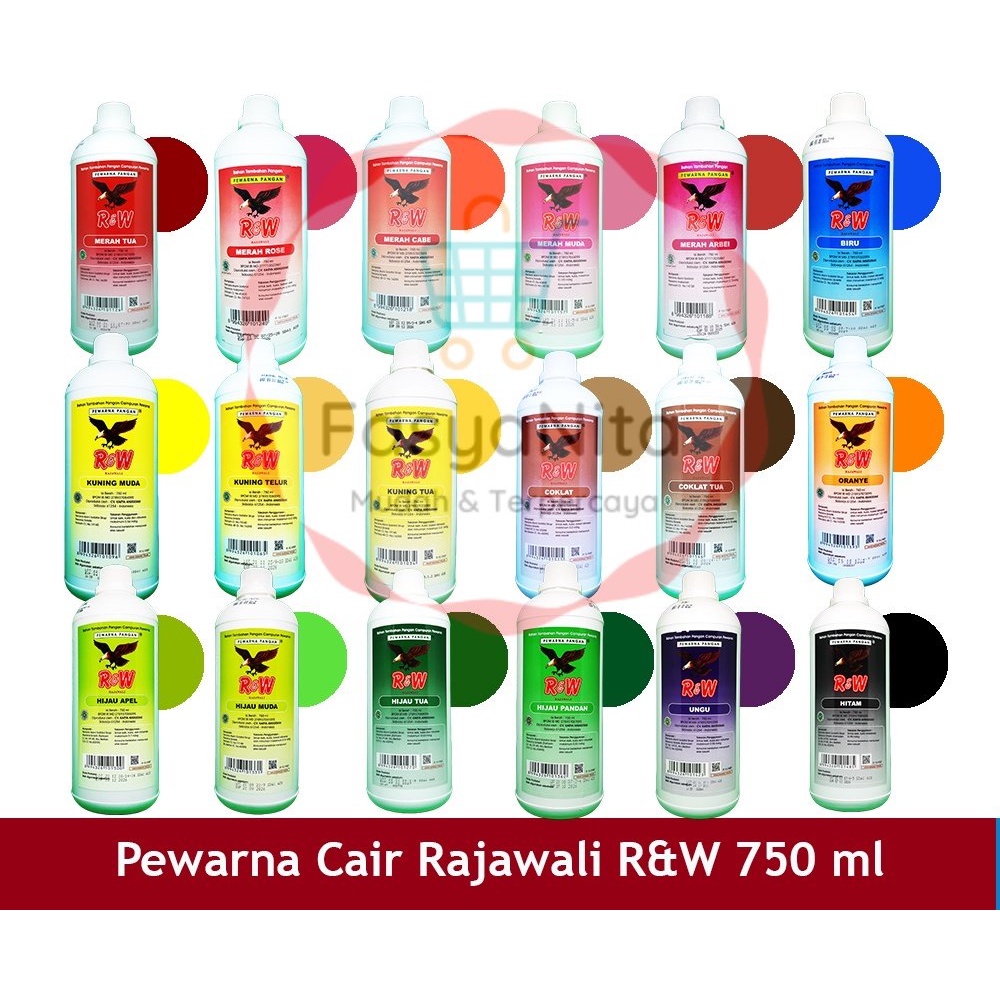 

Pewarna Makanan Kue Rajawali R&W RW 750 ml