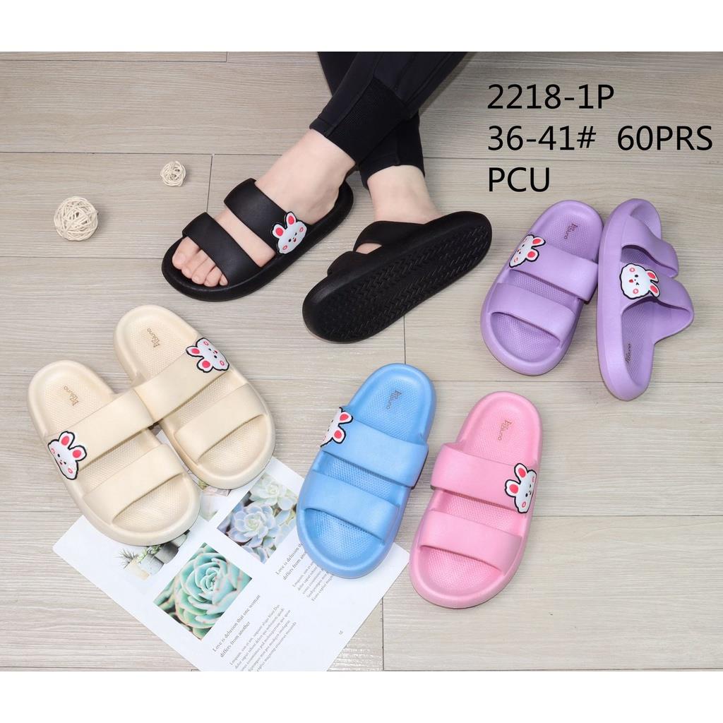 Sandal Slop Wanita Ban 2 Lucu Bunny Import LLS 2218-1P 1M 36-41