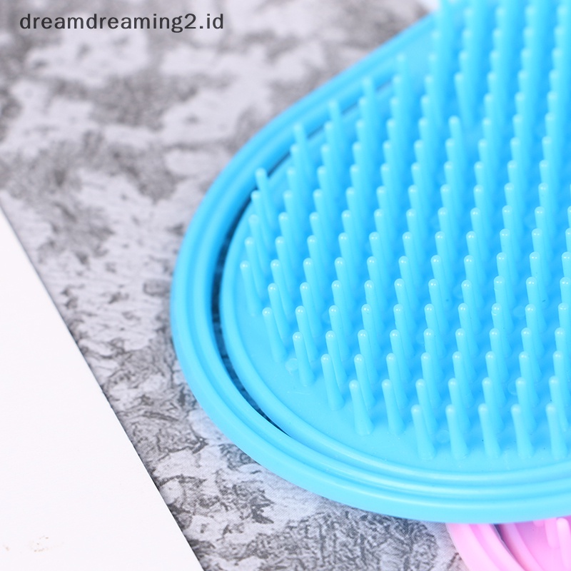 (drea) 1pcs Pocket Travel Sikat Sisir Rambut Pria Jenggot Kumis Palm Pijat Kulit Kepala //