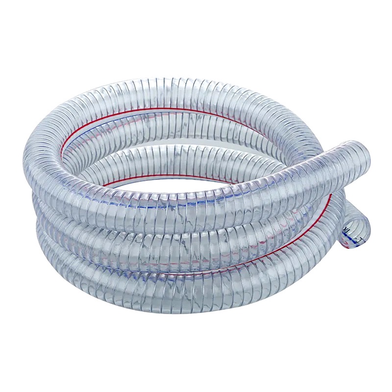 Spring Hose 1 1/4 inch PVC Steel Wire Selang Bening Kawat Spiral Ukuran 1 1/4 inch Terlaris Permeter