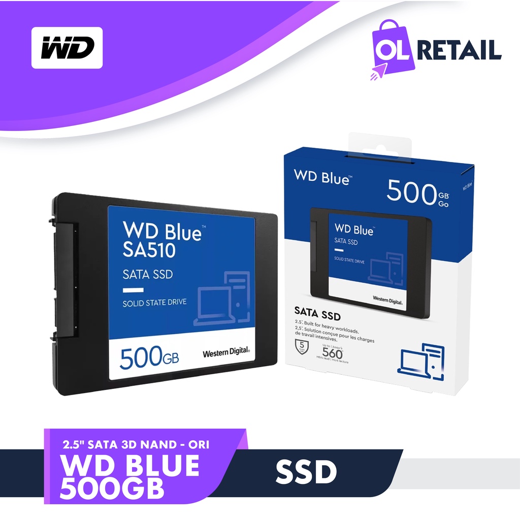 SSD WD BLUE 500GB - WDS500G3B0A SATA3 - Original