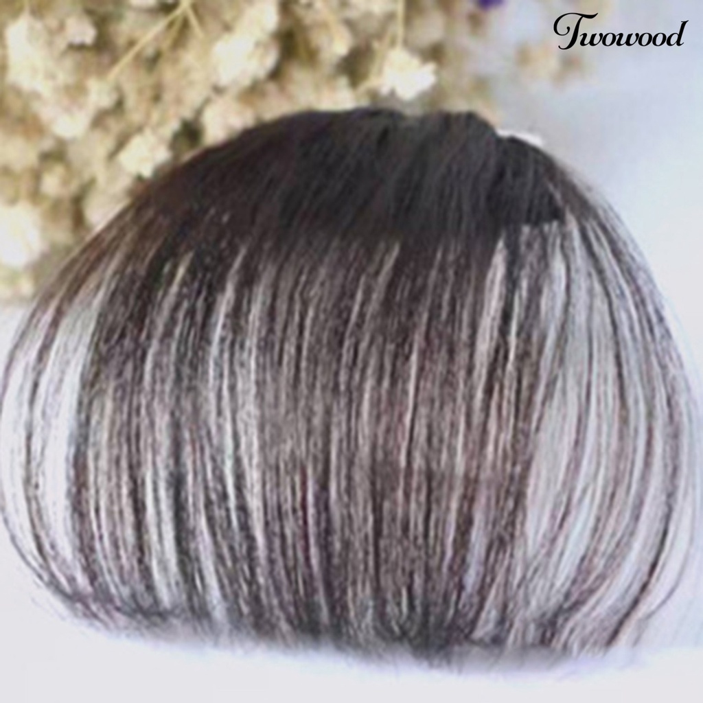 Twowood Poni Rambut Palsu Warna Vibrant Friendly Untuk Kulit Berbulu Mulus Realistis Hias Serat Faux Air Bangs Wanita Wig Aksesoris Untuk Lady