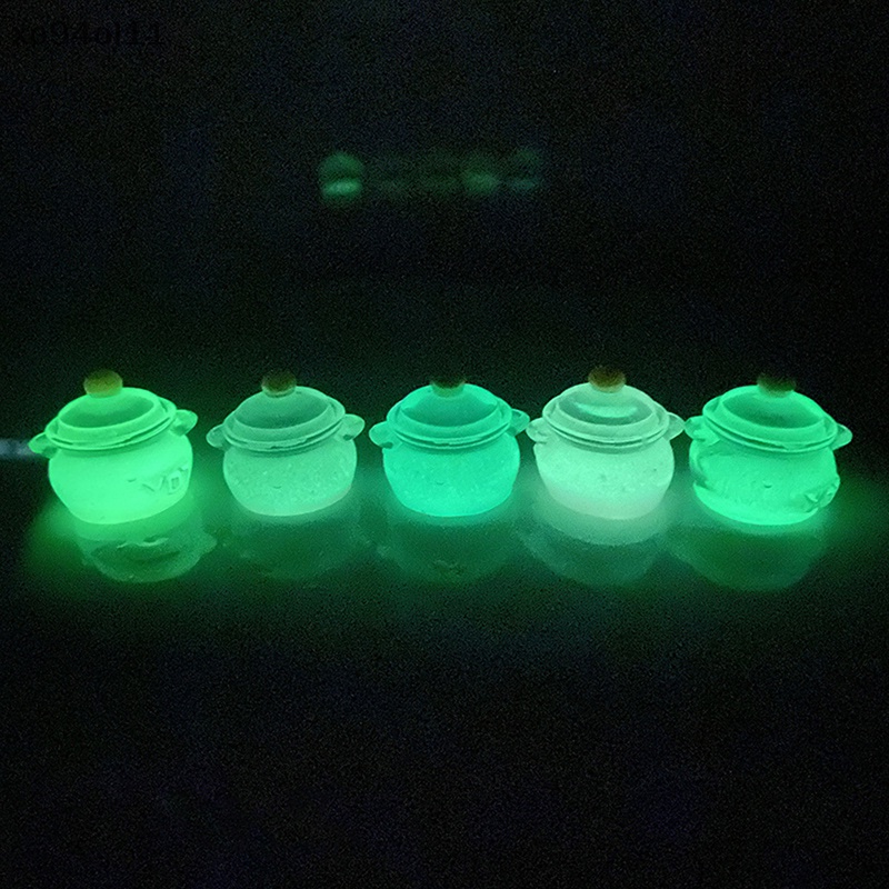 Xo Simulasi Plastik Luminous Mini Milk Pot Makanan Model Mainan Aksesoris Resin OL