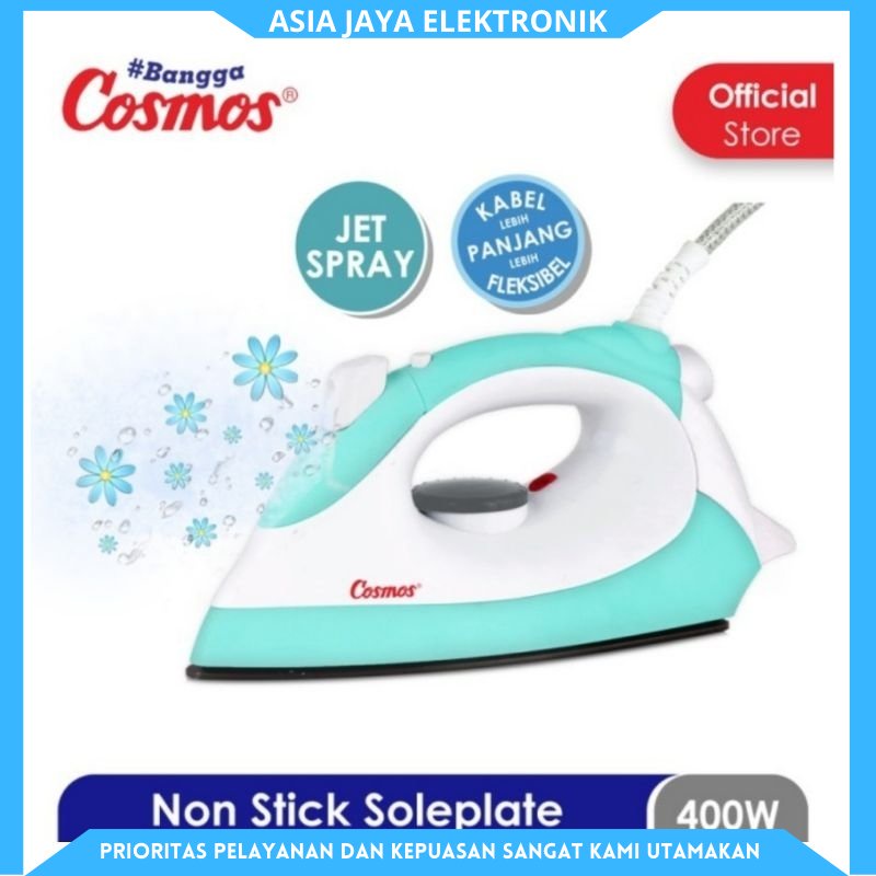COSMOS Setrika CI-4110 N / CI-4310 N Non Stick Soleplate With Jet Spray